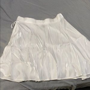 White satin skirt
